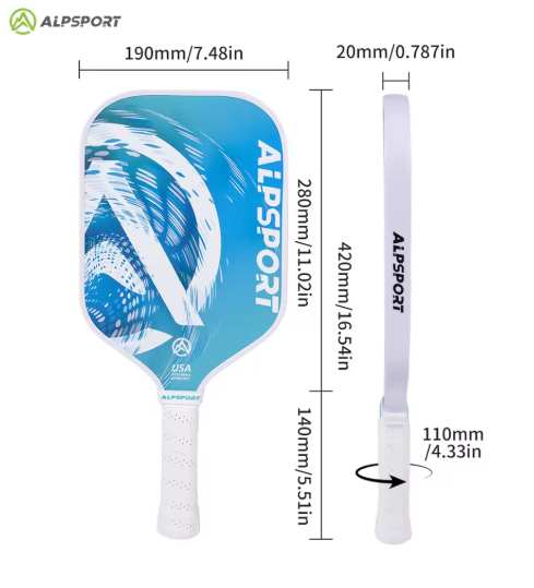 ALPSPORT SWIRL Graphite Pickleball Paddle – Lightweight, Durable & High‑Performance Racket