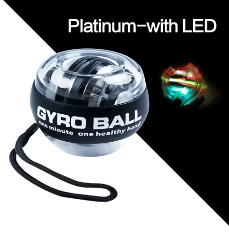 LED Wrist Power Trainer Ball – Self-Starting Gyro Hand Trainer