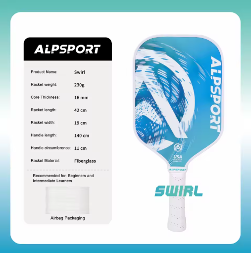 ALPSPORT SWIRL Graphite Pickleball Paddle – Lightweight, Durable & High‑Performance Racket